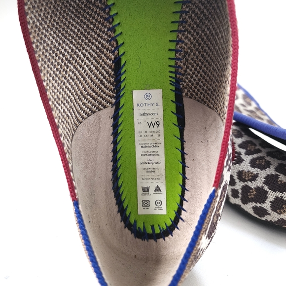 Rothy's The Loafer Moca Spot Leppard Print Flats, 9 - Picture 7 of 8